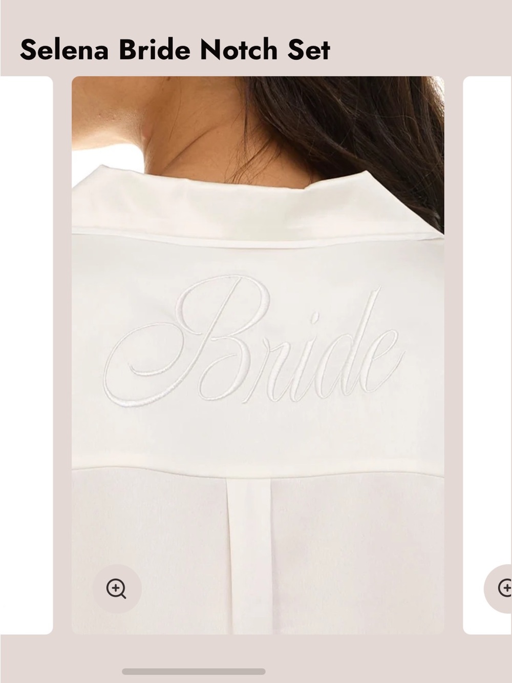Flora Nikrooz Selena Bride Satin Pajama Set – Ivory - size small
